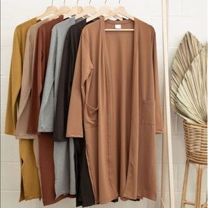 Jax & Lennon Women’s Duster Cardigan Yellow M / L